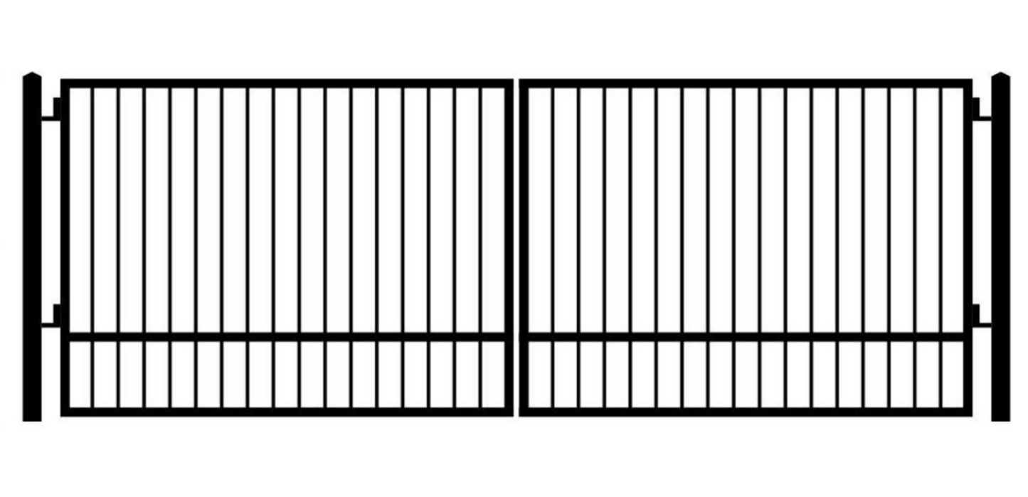 Steel Dual Swing Driveway Gate | MADRID Style | 20x6 Feet