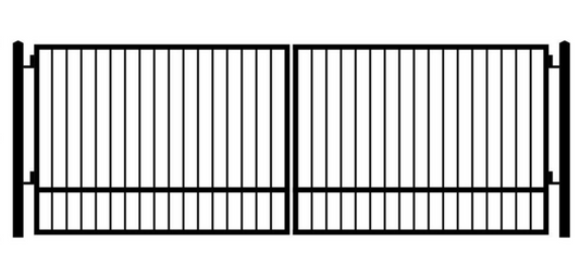 Steel Dual Swing Driveway Gate | MADRID Style | 20x6 Feet