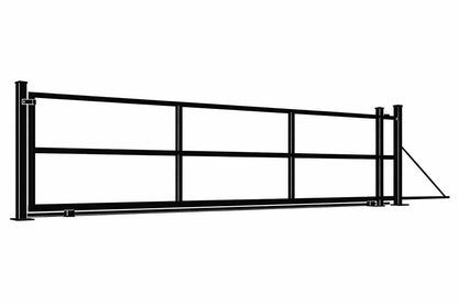 Sliding Gate For Privacy-Steel Frame