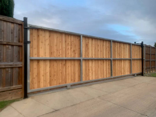 Sliding Gate For Privacy-Steel Frame