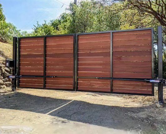 Two Leaves Swing Gate For Privacy-Steel Frame