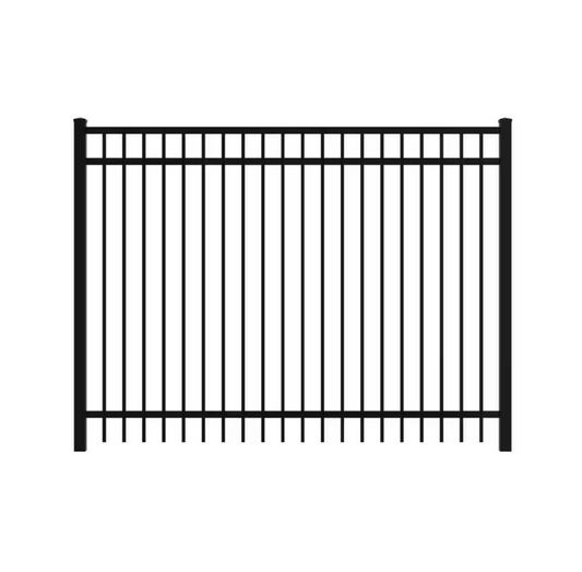Ornamental Steel Fence | 3 Rail | Flat top | 6'x 8 Feet